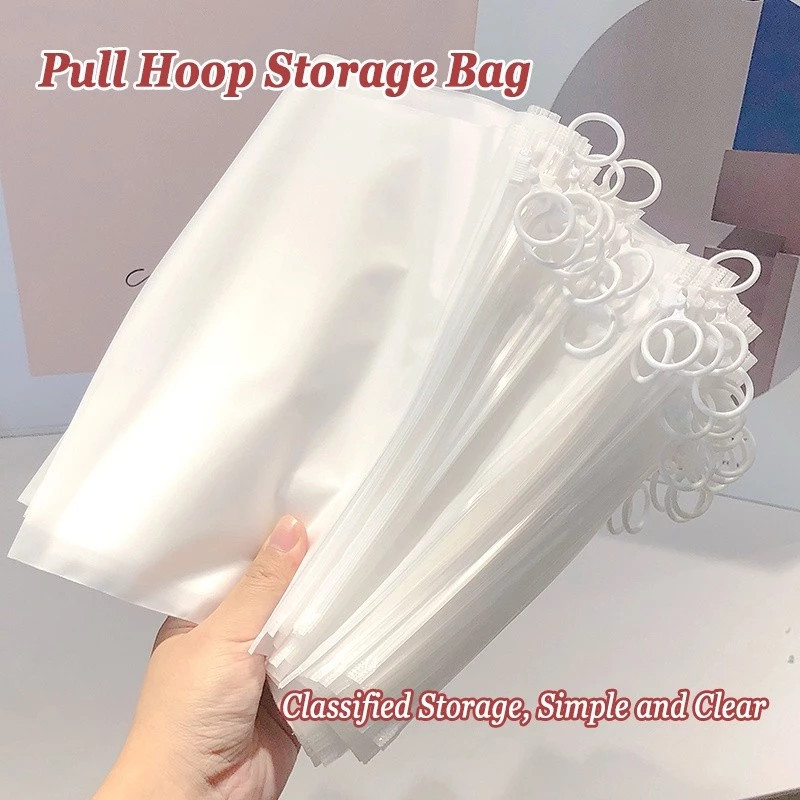 50Pcs Clear Waterproof Zippered Storage Bags, Portable Reusable ...