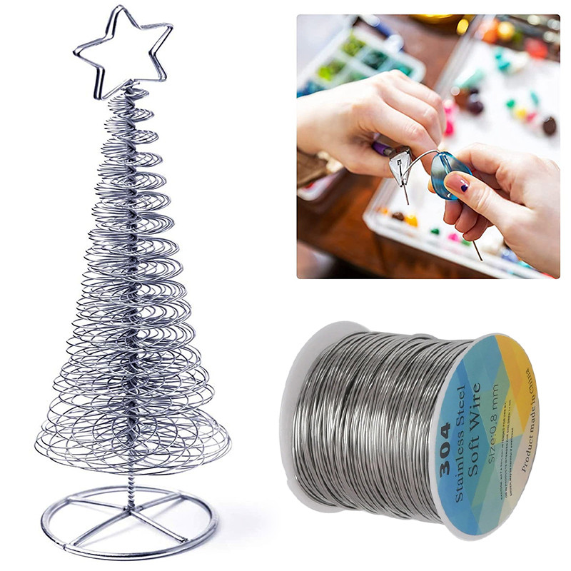 304 Stainless Steel Wire Wire 0.3/0.4/0.8mm Wire Soft Wire DIY Beaded ...