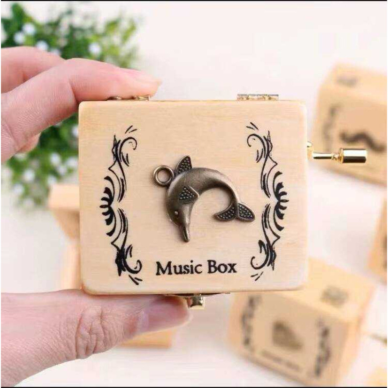 Wooden Mechanical Manual Music Box | Shopee Philippines