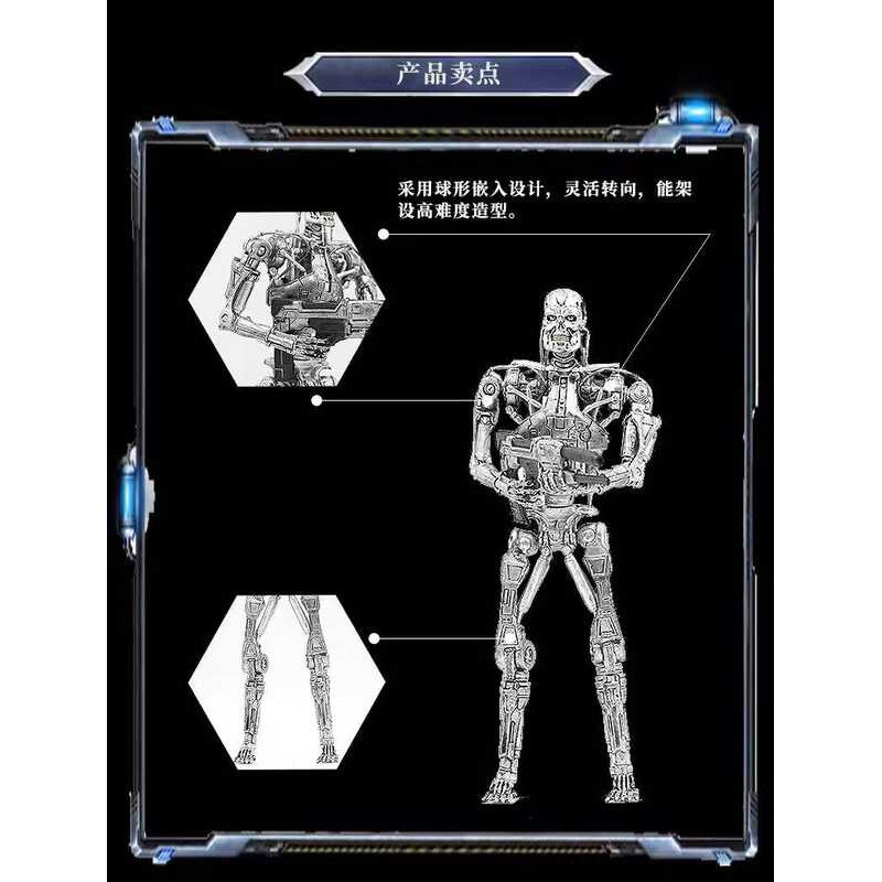 NECA Terminator Series T-800 Model Skeleton Arnold Schwarzenegger Skull ...