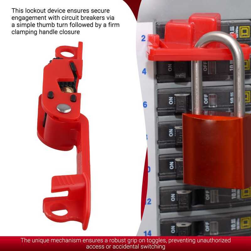 Red Electrical Box Circuit Breaker Lockout, Tagout Lock For Standard ...