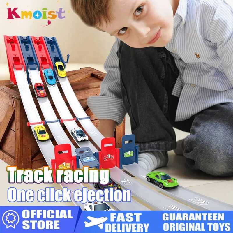 DIY Assembled Track Kits Toy Catapult Rail Car Track Car Racing Set ...