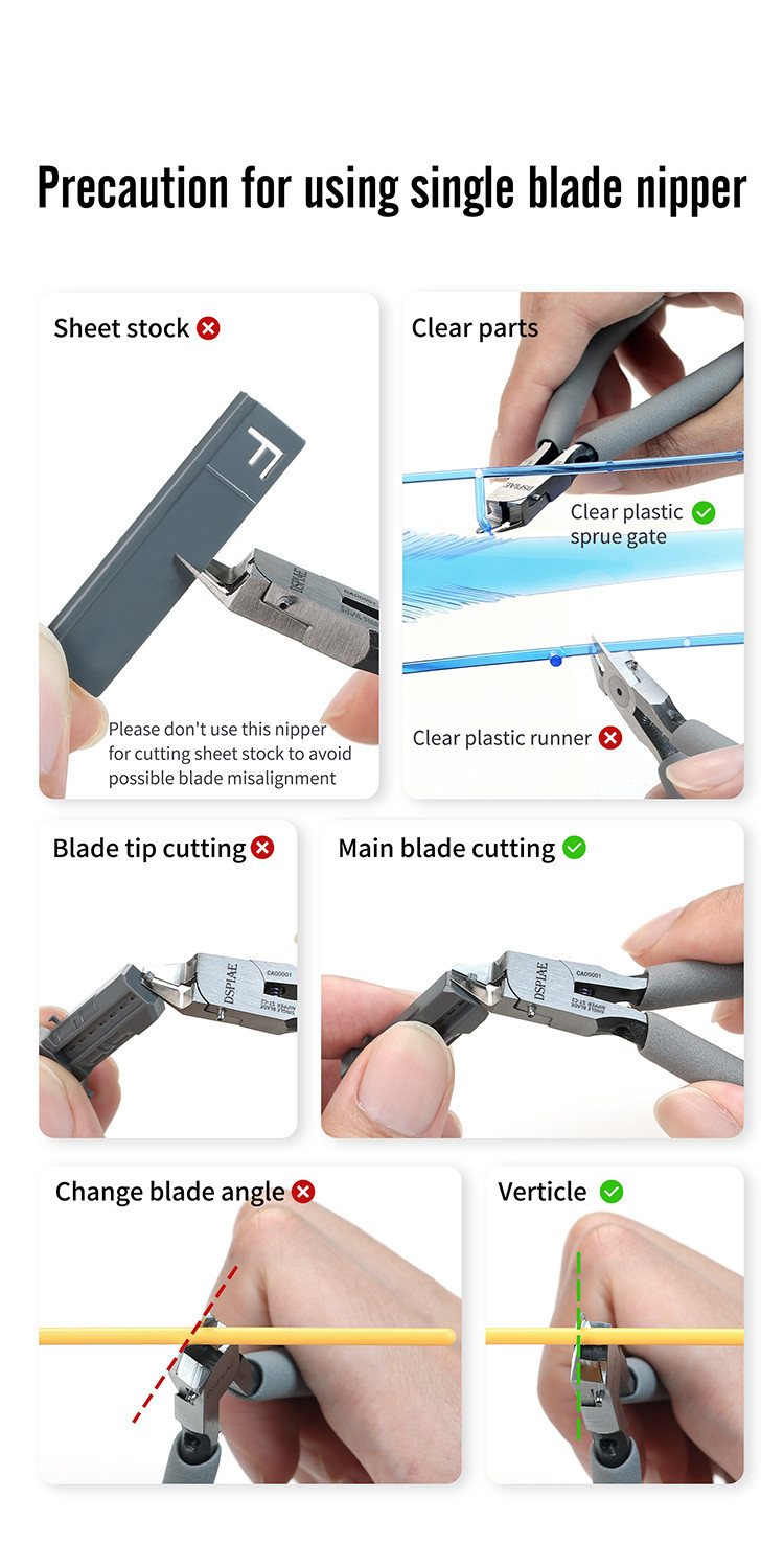 DSPIAE ST-C2 Ultra Thin Single Blade Hobby Nipper with Storage Box ...