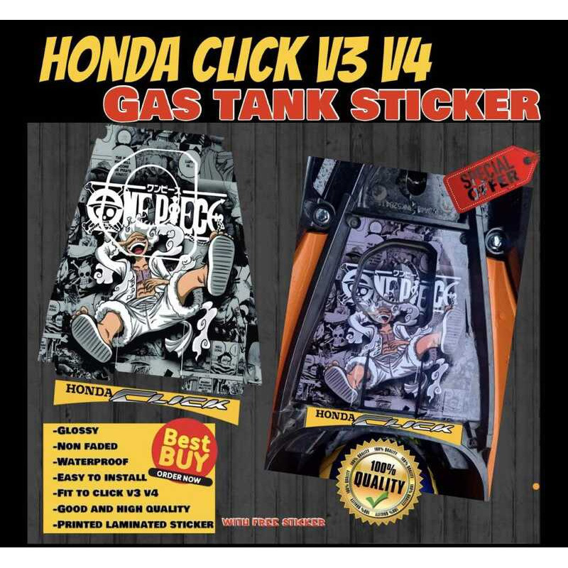 HONDA CLICK V3 V4 V2 GAS TANK COVER STICKER PRINTED LAMINATED 292 ...