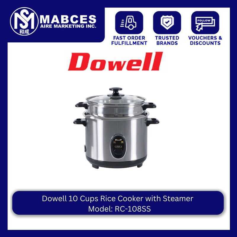 Dowell 10 Cups Rice Cooker With Steamer Rc-108Ss | Shopee Philippines
