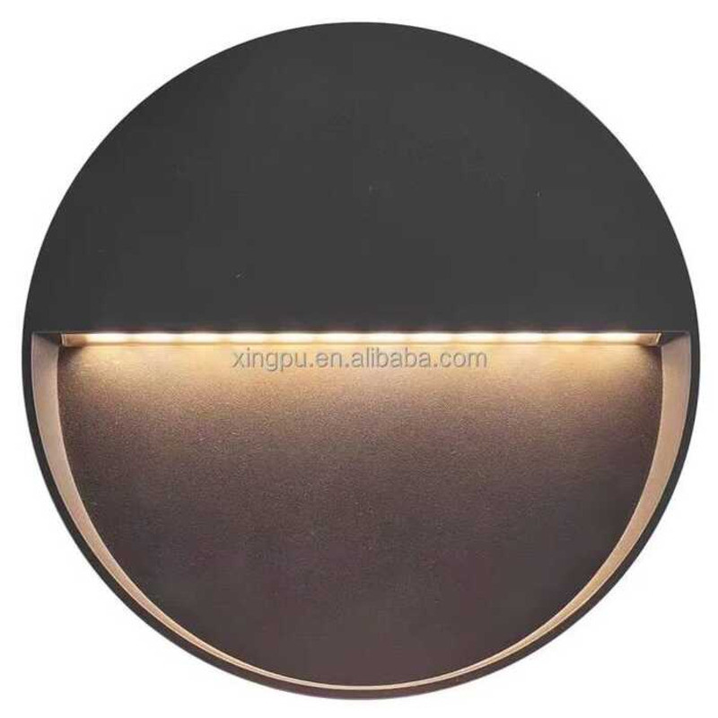 Outdoor 210mm Surface Mount 10W Round Half Cover LED Garden Wall Light ...