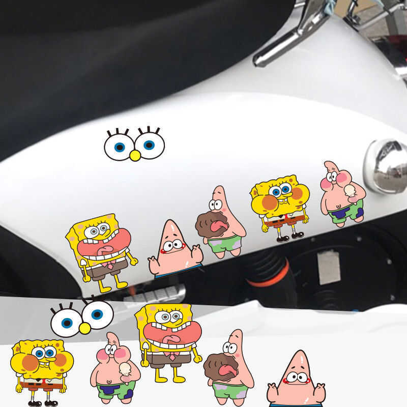 SpongeBob SquarePants Pie Daxing Car Block Scratch Stickers Electric ...
