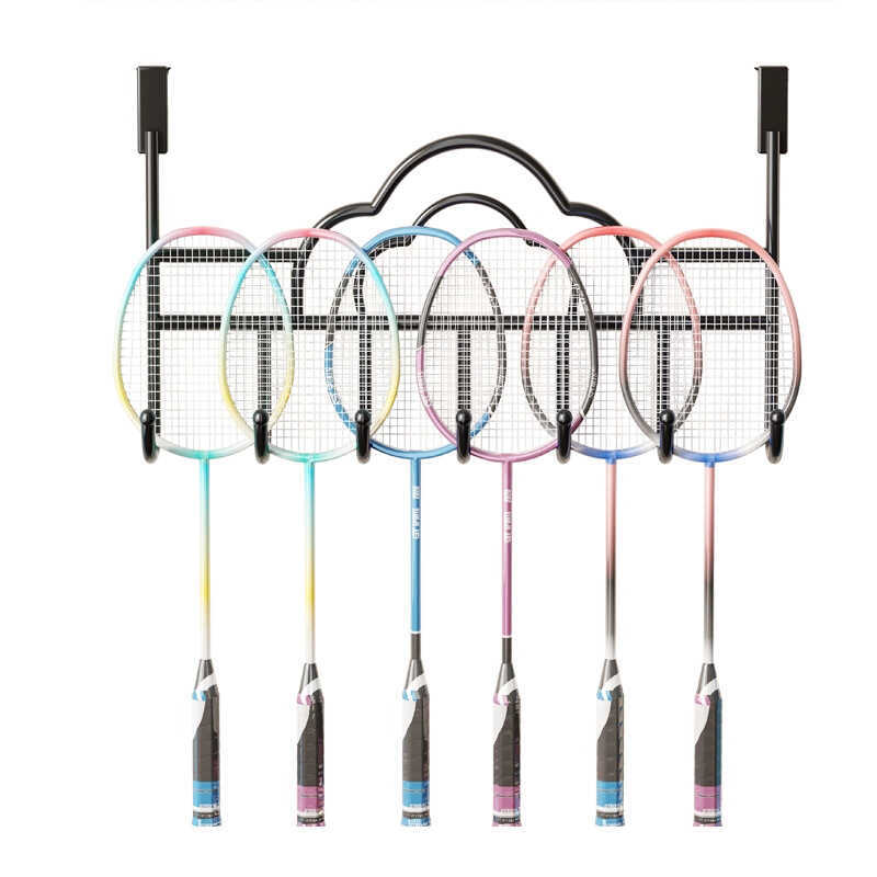 hook Wall-ed behind the door for storing badminton rackets, no-drill ...