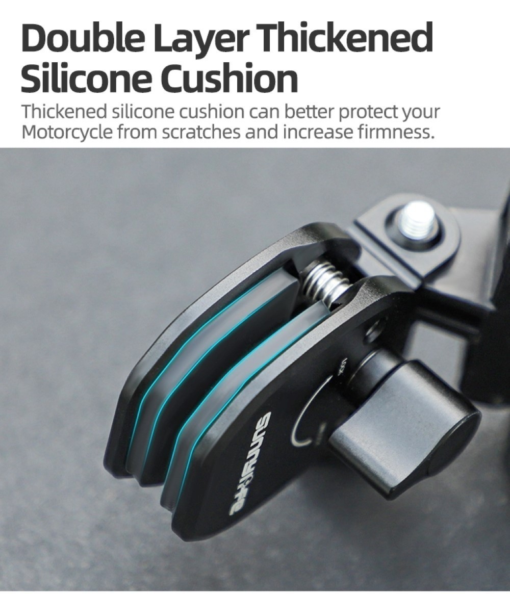 Motorcycle Windscreen Clamp Mount Aluminum Holder for Action Camera ...