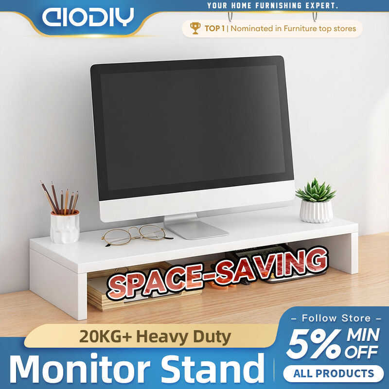 AIODIY Monitor Riser For Desk Arm Computer Holder Elevated Desktop Rack ...