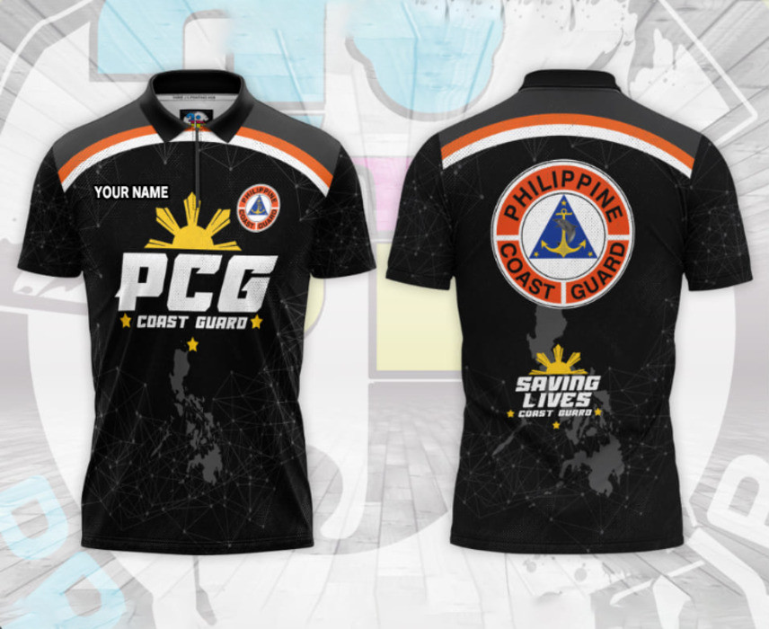 PCG Full Sublimation 3D Polo Shirt - Customizable Name, Black-Orange ...