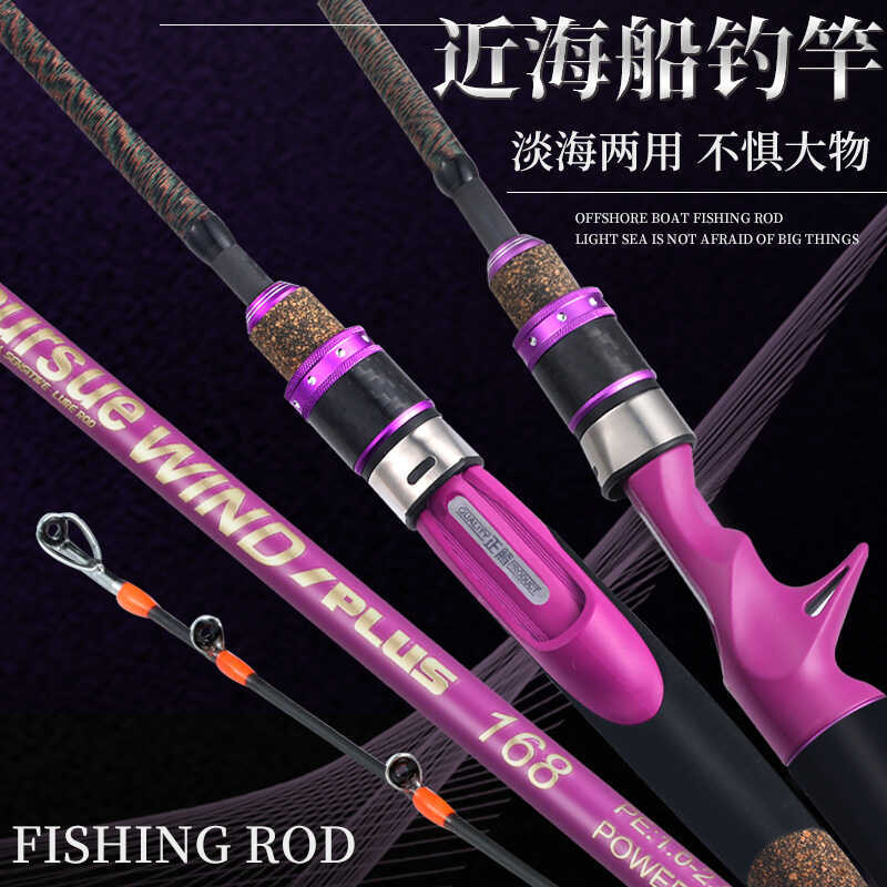 Offshore Boat Fishing Rod One Section Half Slow Rocking Iron Plate Rod ...