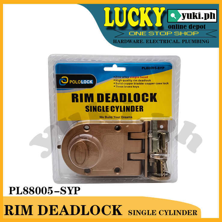 RIM DEADLOCK Pl88005-Syp / Mt-670 / Mt-671 SINGLE CYLINDER W/ 3 PCS ...