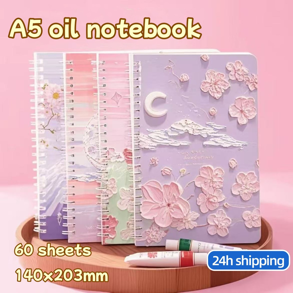 GOODAY A5 Spiral Journal Notebook Oil Painting Cover Writing Notebook ...