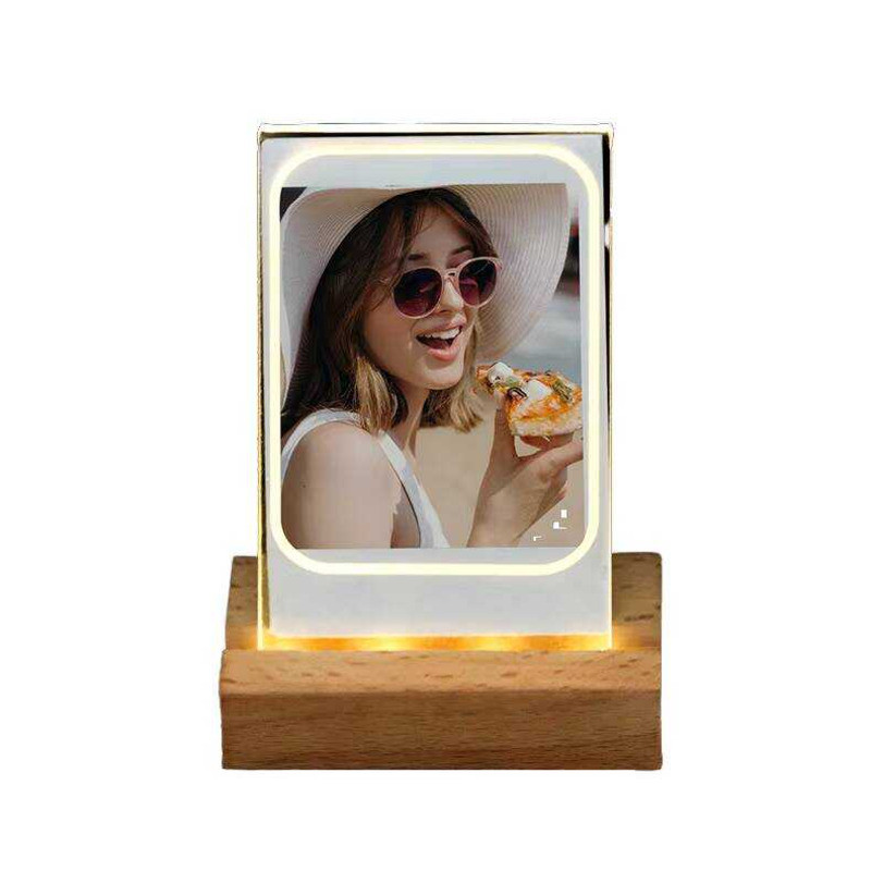 Instax Glowing Mini LED Style Photo Frame 3inch Wooden Acrylic Photo ...