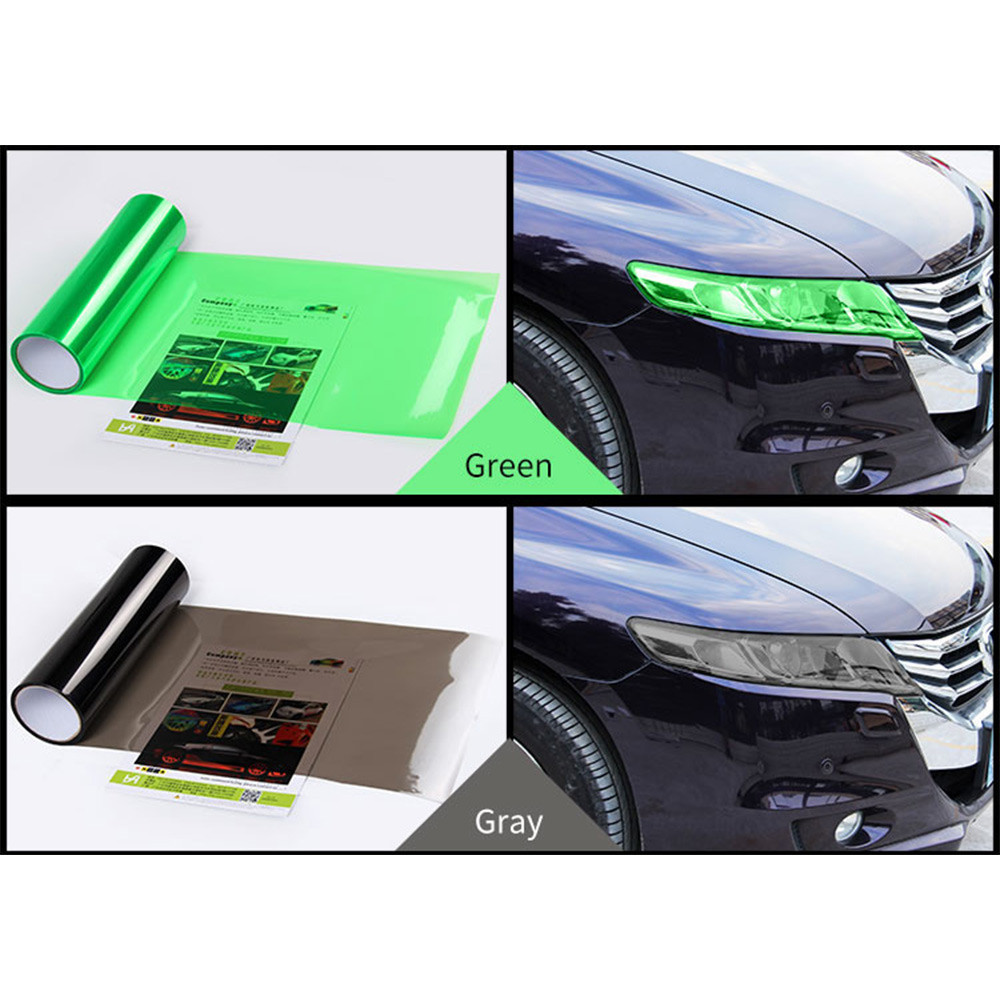 9 Color Car Light Headlight Taillight Tint Vinyl Film Sticker Sheet Fog ...