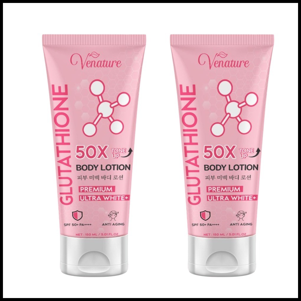 venature glutathione 50x ❀ Body Lotion Tone Up Ultra White Skin Collagen With Glutathione Venature - Glutathione 50X Whitening