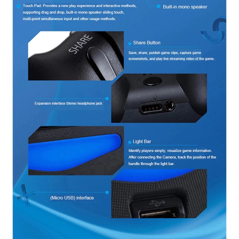 PlayStation4 Game Controller Version(v2)dualshock4 Wireless Gamepad ...