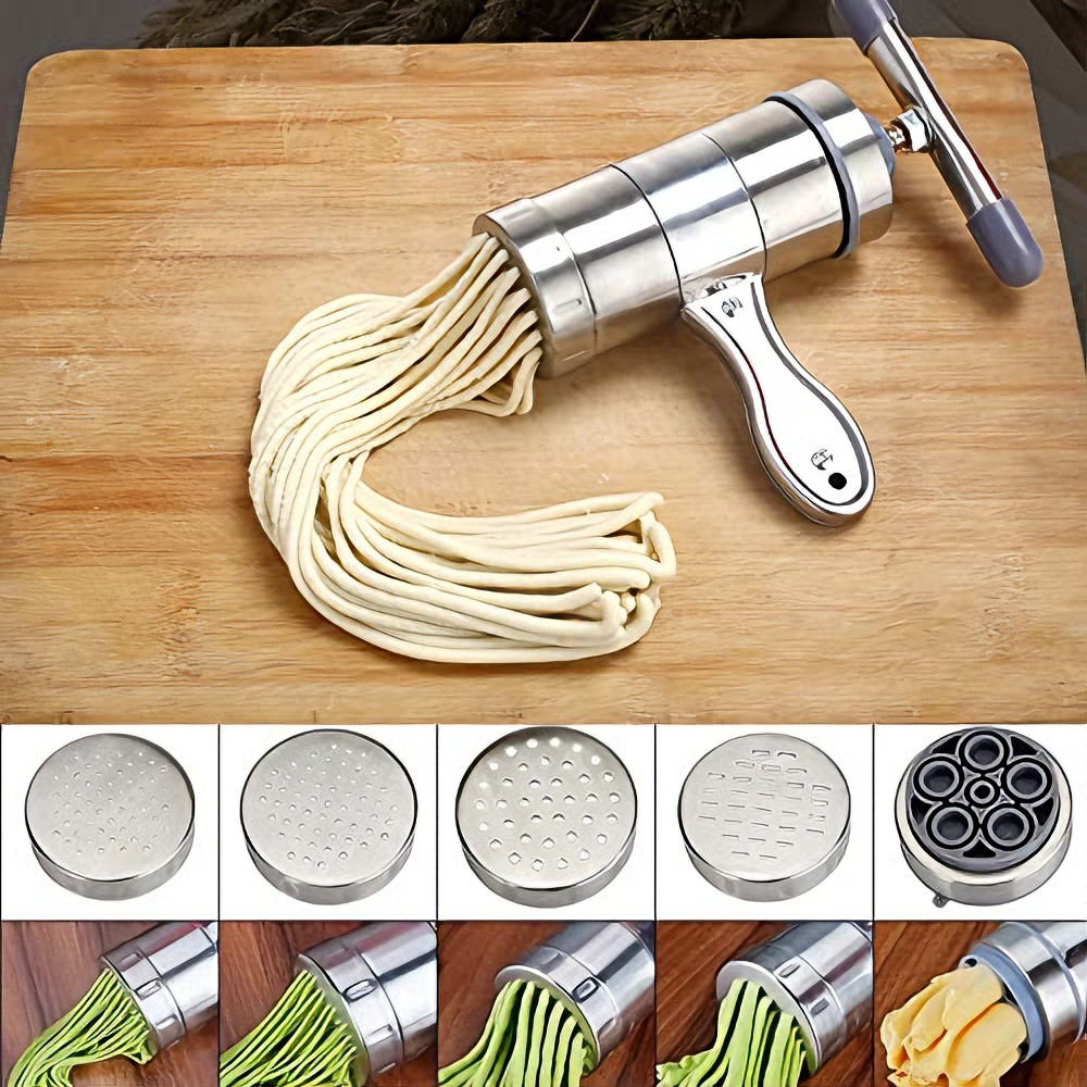Stainless Steel Spaghetti Pasta Maker Machine Manual Spaghetti Press ...