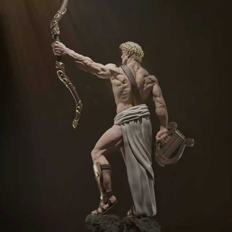 1/10 GK White Mold 3D Printed Greek Mythology Apollo Sun God Halberd ...