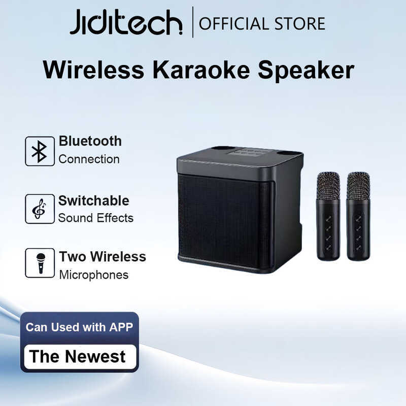 C8 Jiditech Wireless Karaoke Speaker Dual Microphone 3D Stereo Family ...