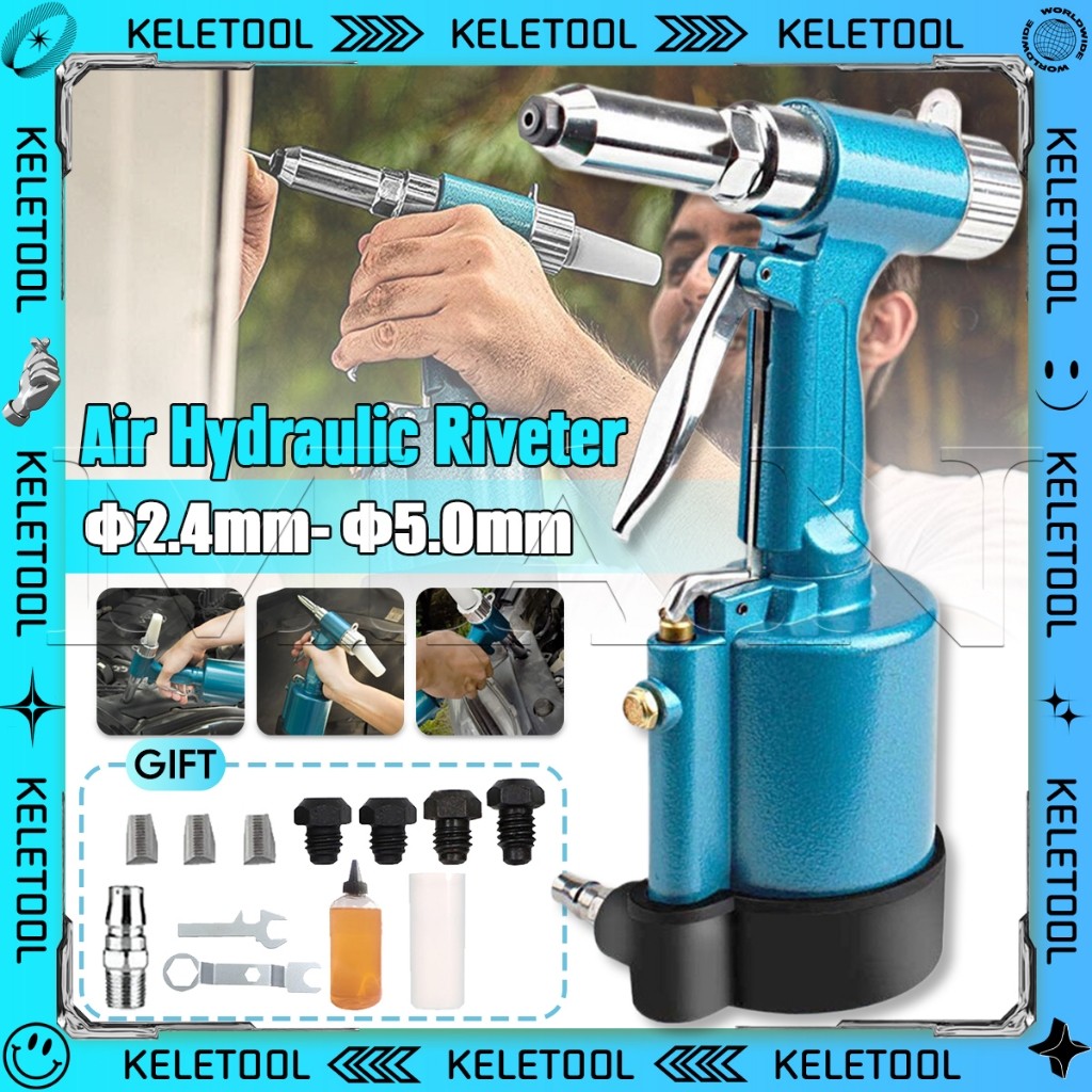 Air Hydraulic Riveter Heavy Duty Blind Rivet Gun pop-up Pneumatic ...