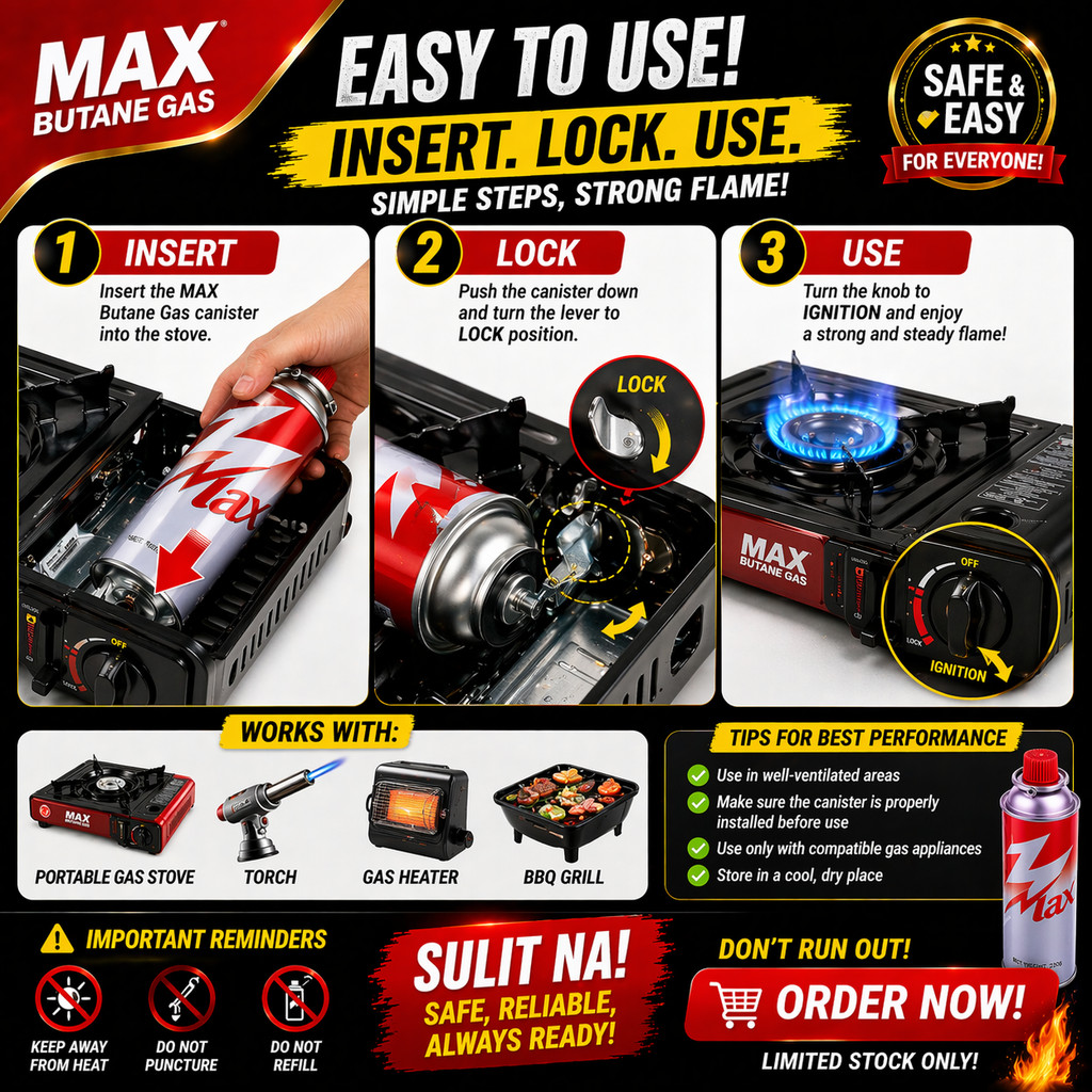【Buy 1 Get 7 FREE】#MAX 8PCS 220g Butane Gas Canister High Quality ...