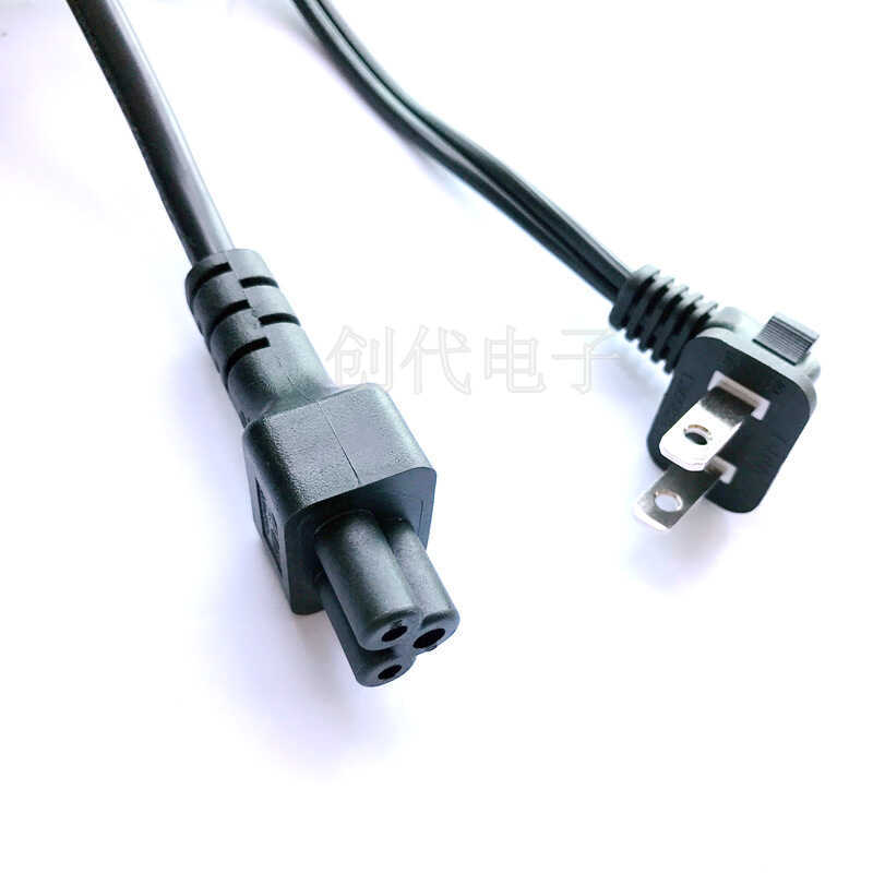 Two-Core Elbow Two-Plug Plum Tail Power SPT-2*18 US Standard Plug Cord ...