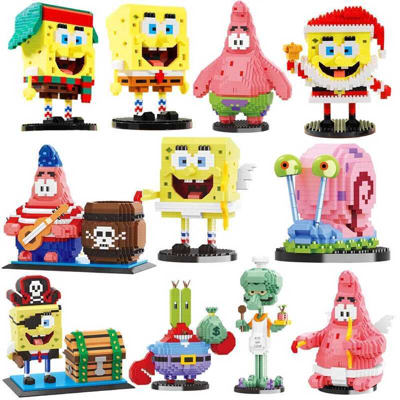 Spongebob Anime Squarepants Micro Particles Block City Patrick Star ...