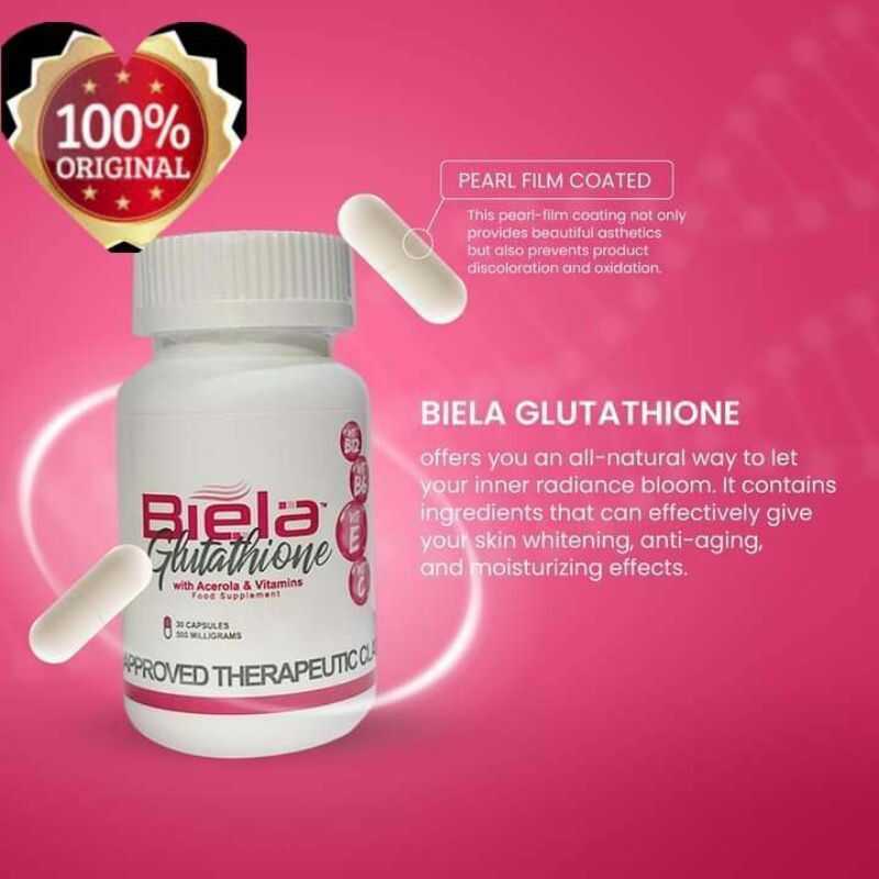 biela glutathione 30 CAPSULES 2X BOTTLE 100% AUTHENTIC Quantity:Pack of 5