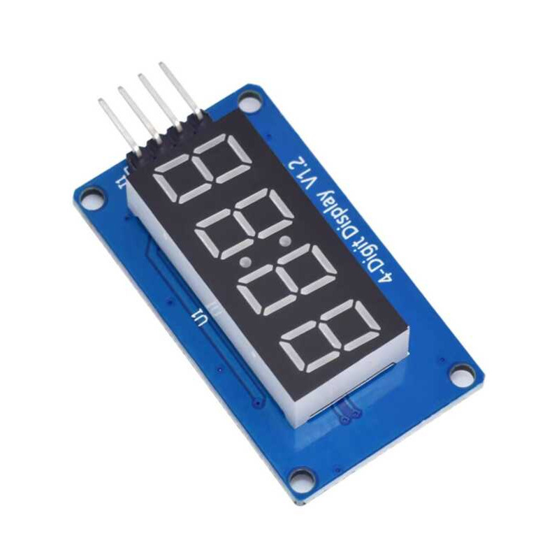 4-digit Digital Tube Display Module LED Brightness Adjustable with ...