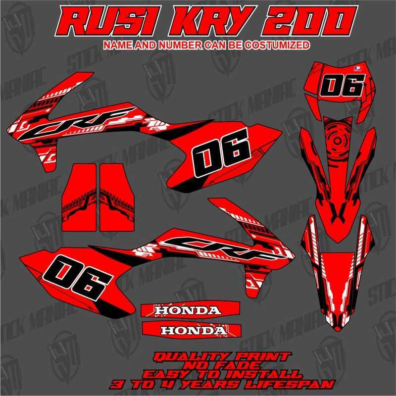 KRY Rusi 200 decals sticker, laminated sticker, | Shopee Philippines