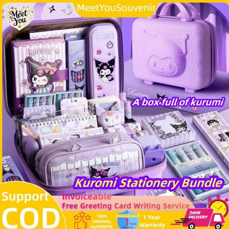 Sanrio Kuromi Stationery Set Melody School Supplies Gift Box Notebook ...