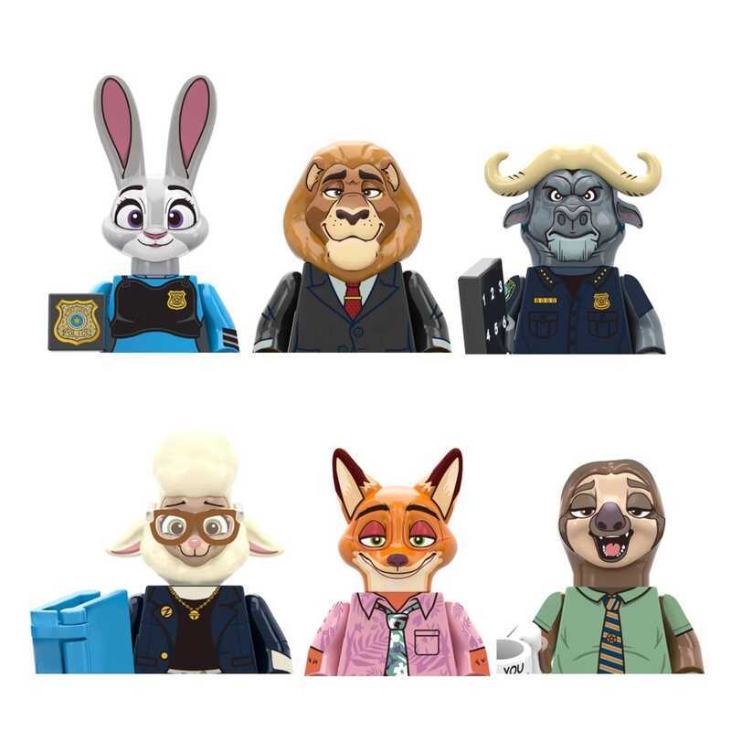 Zootopia New Set Building Block The Zoo Fox Rabbit Bear Sloth Cattle ...
