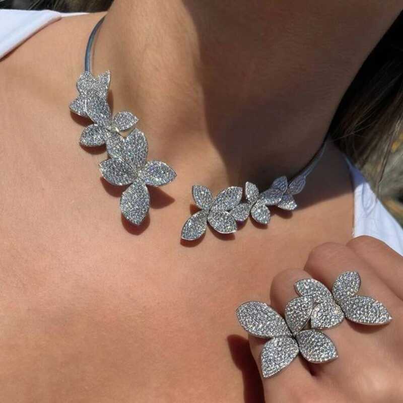 XSBODY 3 2 Exquisite Wer Necklace Chain Crystal High Quality Women Gift ...