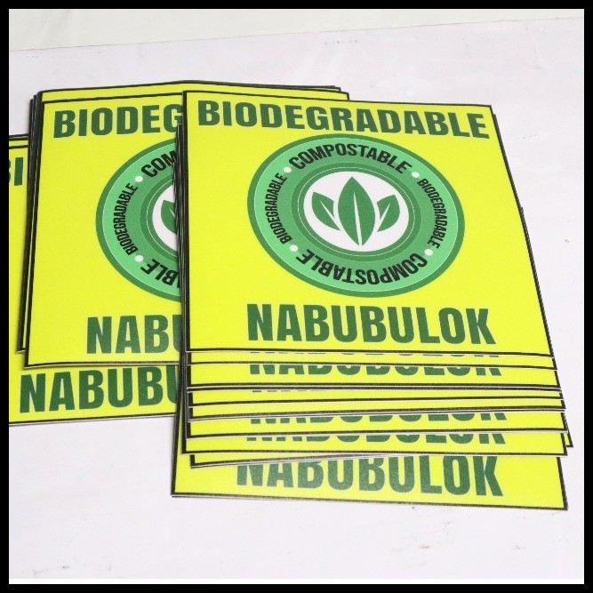 DSign Proper Waste Disposal Signage Vinyl Sticker 8 x 8