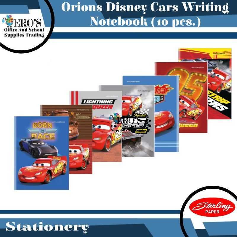 ORIONS Disney Cars WRITING NOTEBOOK W/ Plastic Jacket - 80 Leaves 10 ...