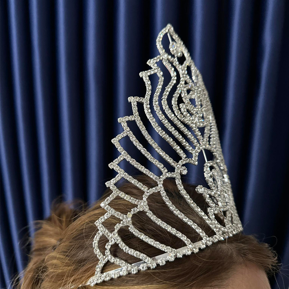 ELEGANT SILVER PAGEANT CROWN ( 7 INCHES HEIGHT ) | Shopee Philippines