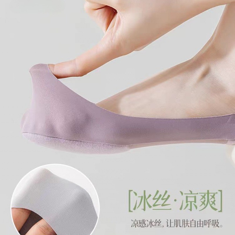 3 Pairs/Set Invisible Socks For Women 7A Ankle Socks Cotton Foot Socks ...