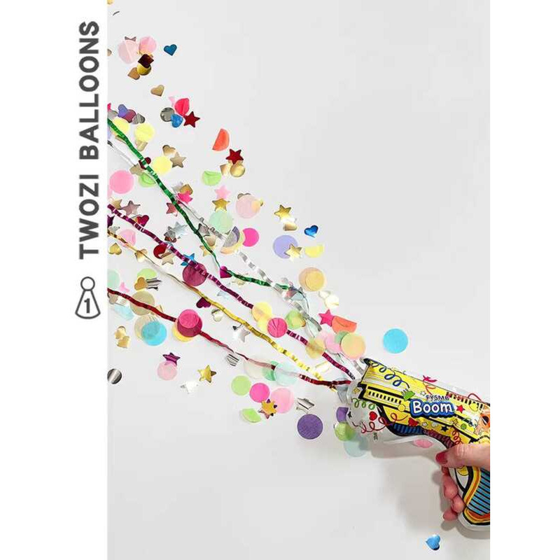 Rabbit Balloon Handheld Cannon Inflatable Confetti Tube Colorful Sequin ...
