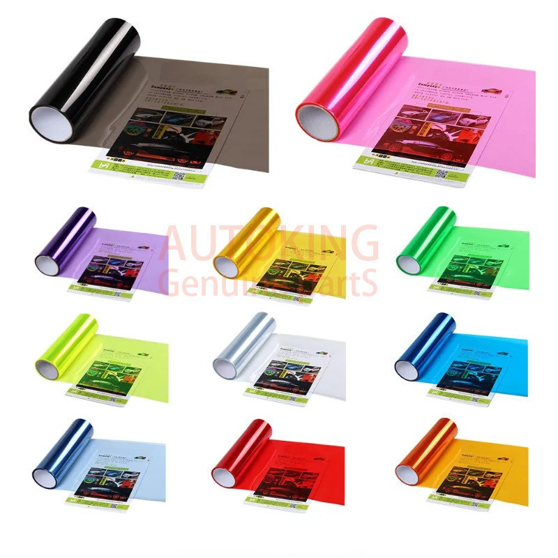 9 Color Car Light Headlight Taillight Tint Vinyl Film Sticker Sheet Fog ...