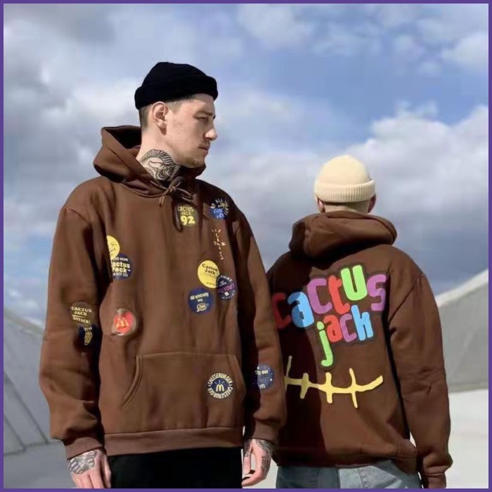 cheap Cactus Jack Fleece Hoodie Men Women Streetwear Hip Hop Sweatshirts  with Hoodie Black | Shopee Philippines