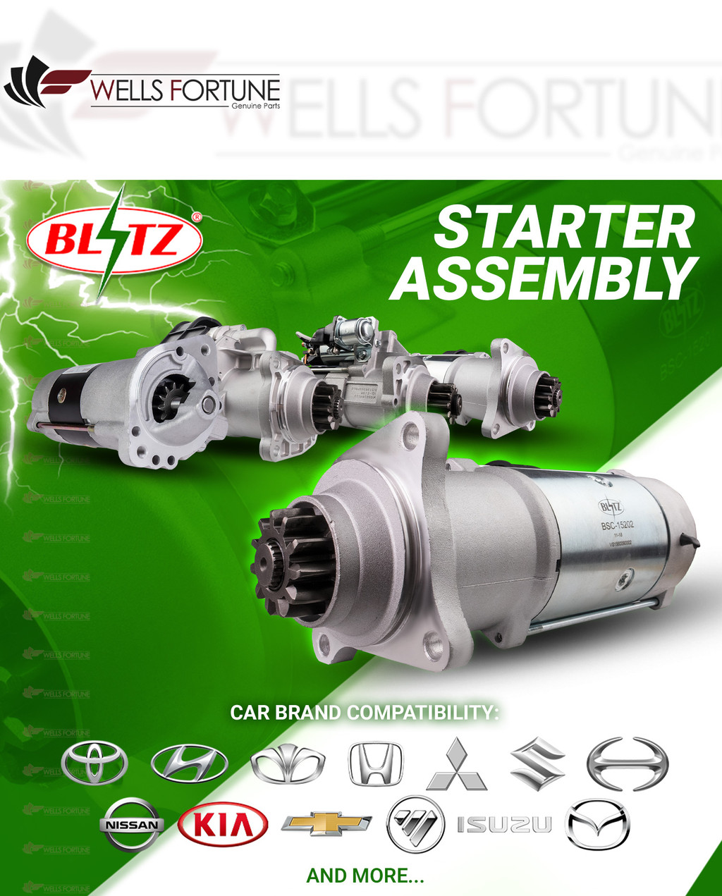 TOYOTA FORTUNER HILUX INNOVA 1GD / 2GD DENSO TYPE STARTER ASSEMBLY 12V ...