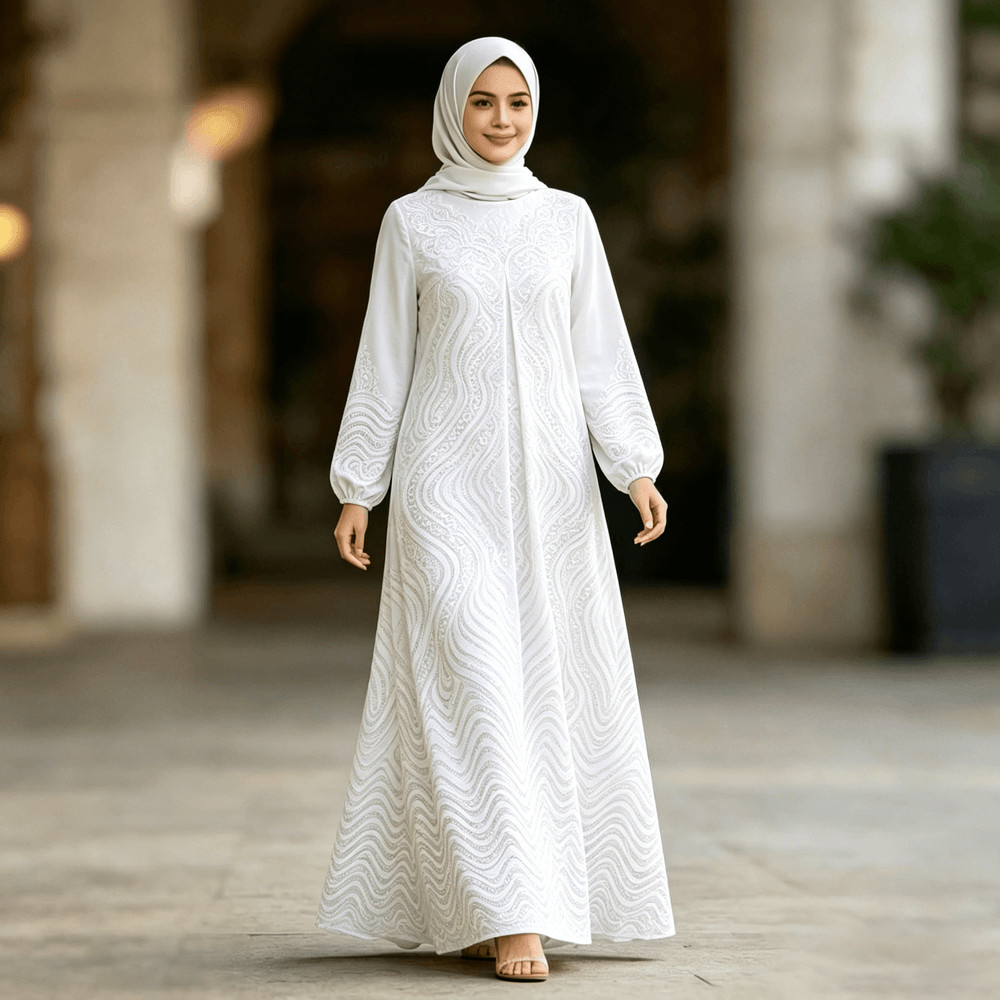 baju muslim dress modern Buy Fashion Design Islamic Clothing Women Dresses Muslimah Lace Baju Kurung  Modern from Dongguan Aiyan Garment Co., Ltd., China