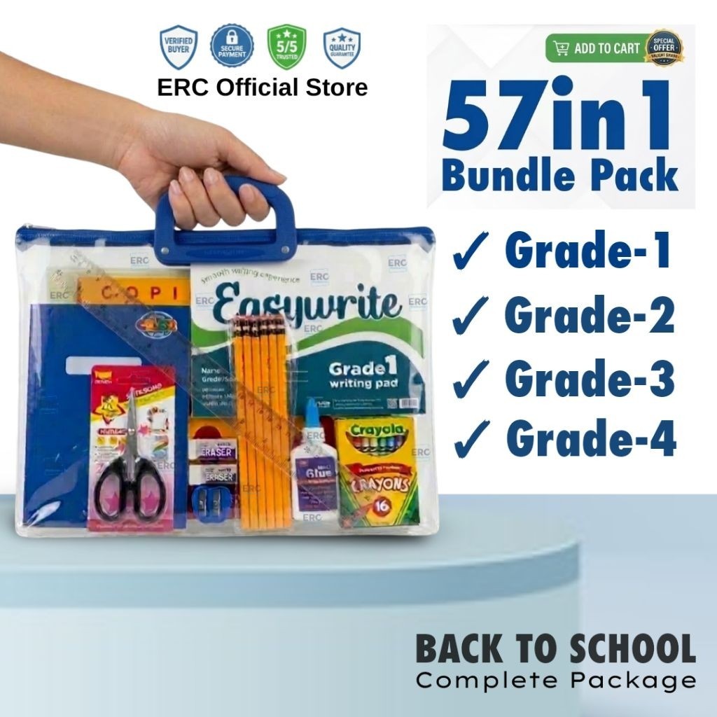ERC Grade 4 57in1 Bundle Pack | School Supplies Set | Notebook ...