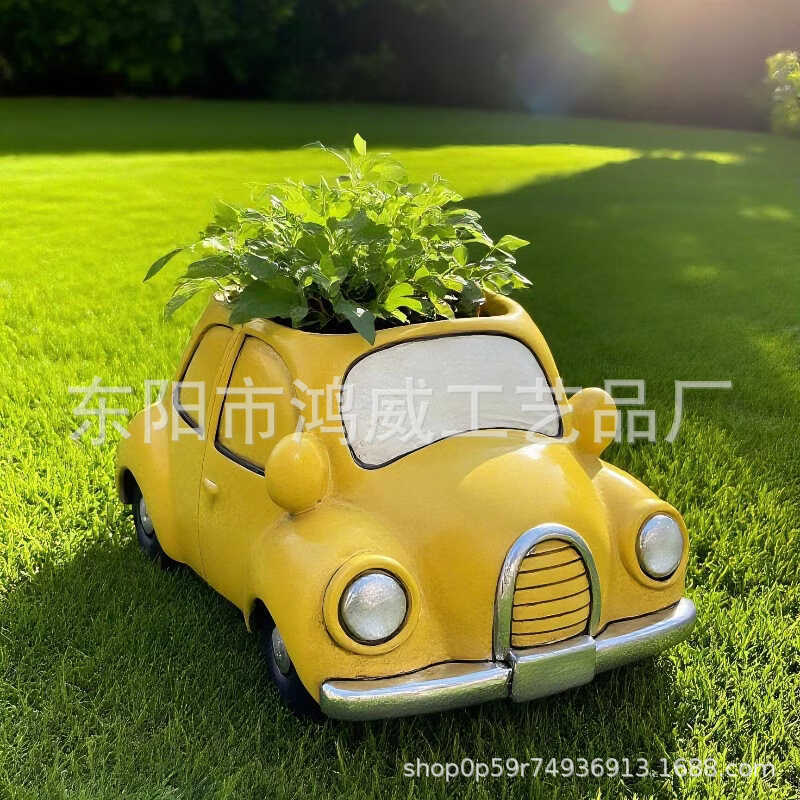 Pot-Outdoor Shaped retro Car Flower Garden COD Decoration for Yard ...