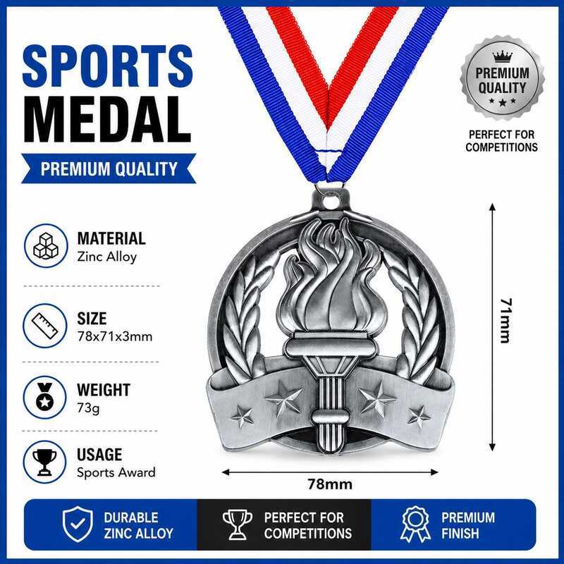 Intrams Academic Award Medal Set Gold Silver Bronze Club Third Place ...