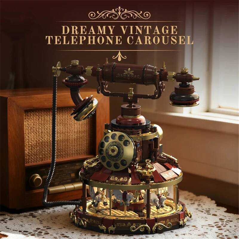 Vintage 2 C Telephone Building Blocks Collage Of Old Style Phone And ...