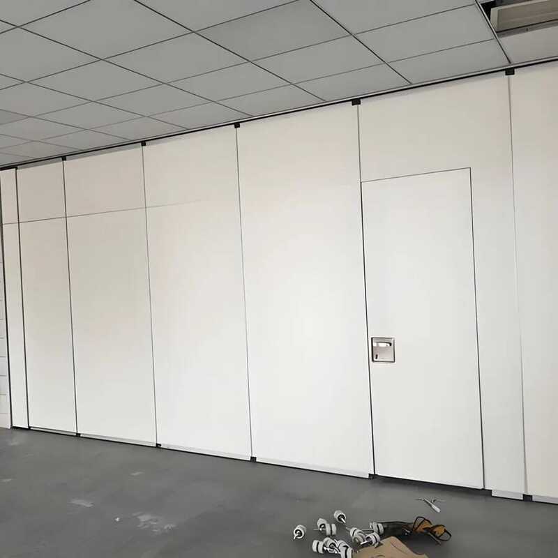 Electric Smart Wood Veneer Folding Movable Partition Panel Office ...