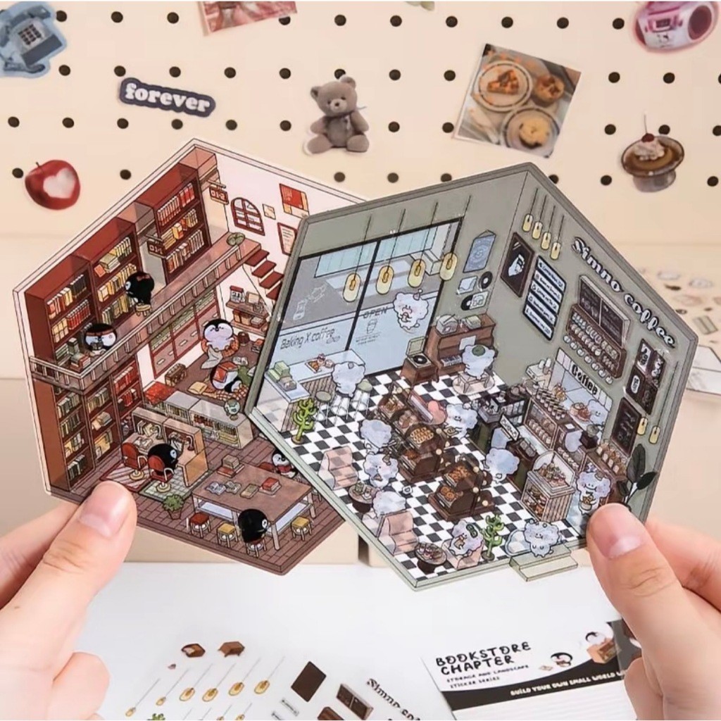 3D Room Decoration Sticker DIY Scene Sticker for Journal Phone Case ...